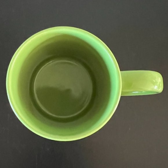 Set of 2 RETRO Royal Norfolk  Santa Fe Lime Green Mugs with Embossed Rings - Picture 5 of 9